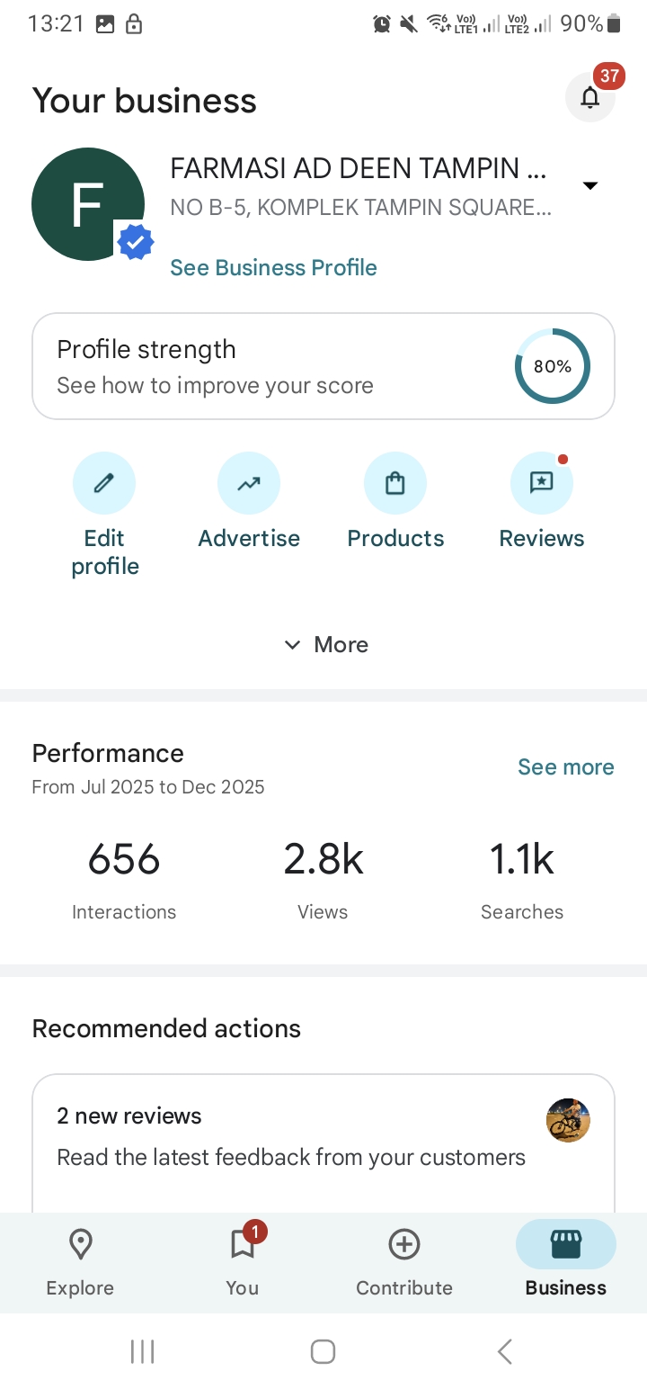 Digital Marketing Services - Farmasi Ad Deen Tampin Google Business 2.8k Views